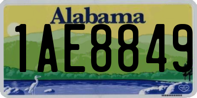 AL license plate 1AE8849
