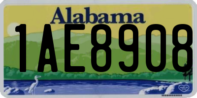 AL license plate 1AE8908