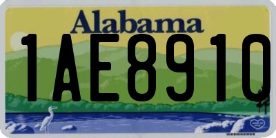AL license plate 1AE8910