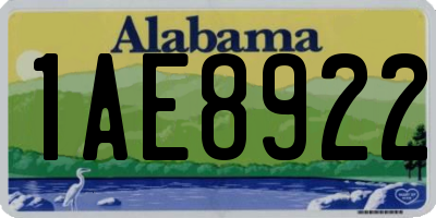 AL license plate 1AE8922