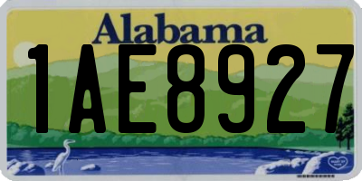 AL license plate 1AE8927