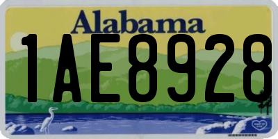AL license plate 1AE8928