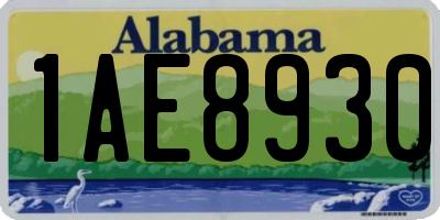 AL license plate 1AE8930