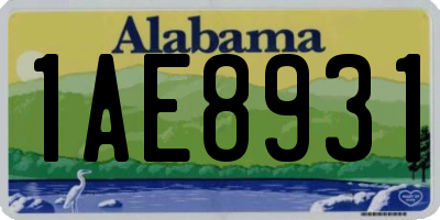AL license plate 1AE8931