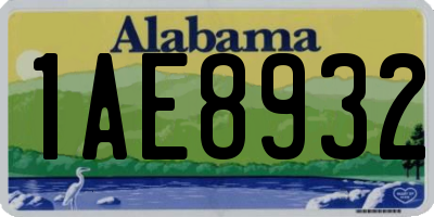 AL license plate 1AE8932