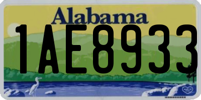 AL license plate 1AE8933