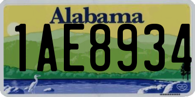 AL license plate 1AE8934