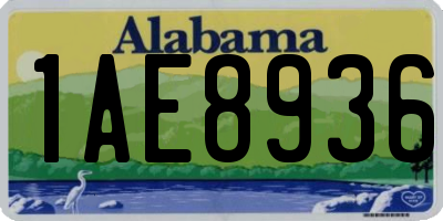 AL license plate 1AE8936