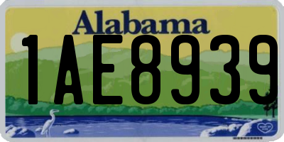 AL license plate 1AE8939