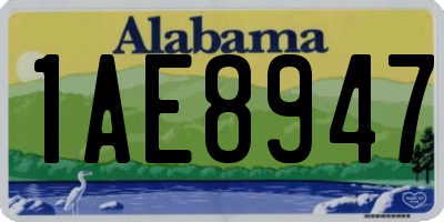 AL license plate 1AE8947