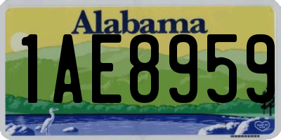 AL license plate 1AE8959