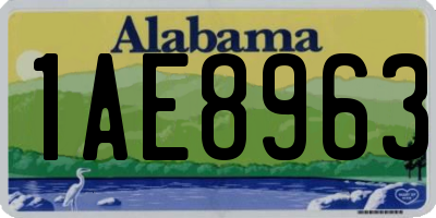 AL license plate 1AE8963