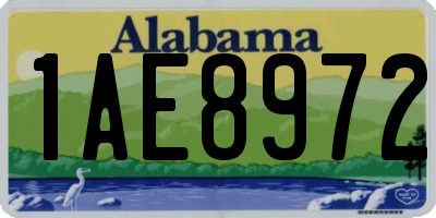 AL license plate 1AE8972