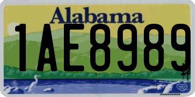 AL license plate 1AE8989