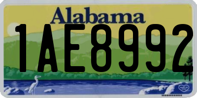 AL license plate 1AE8992