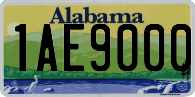 AL license plate 1AE9000
