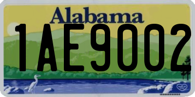 AL license plate 1AE9002