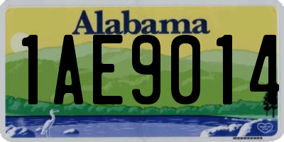 AL license plate 1AE9014