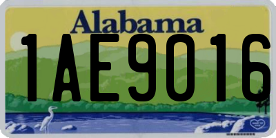 AL license plate 1AE9016
