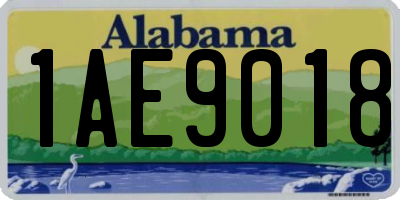 AL license plate 1AE9018
