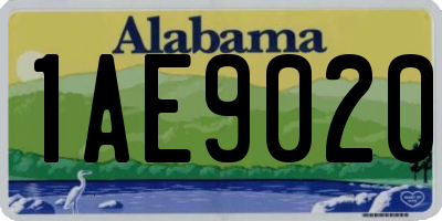 AL license plate 1AE9020
