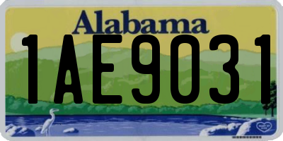 AL license plate 1AE9031