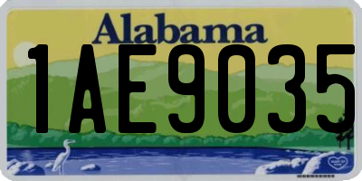 AL license plate 1AE9035
