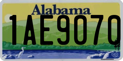 AL license plate 1AE9070