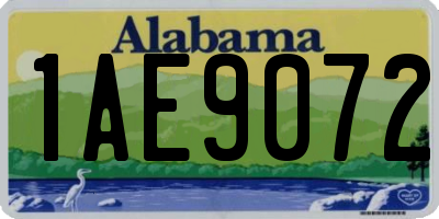 AL license plate 1AE9072