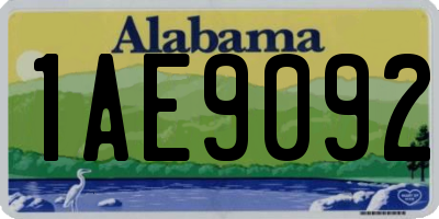 AL license plate 1AE9092