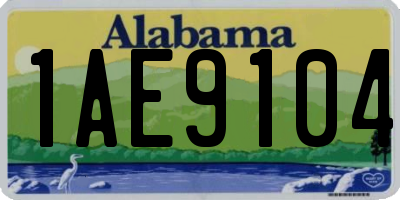AL license plate 1AE9104