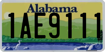 AL license plate 1AE9111