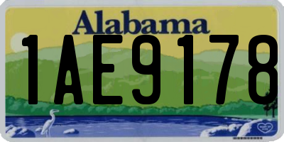 AL license plate 1AE9178