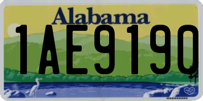 AL license plate 1AE9190