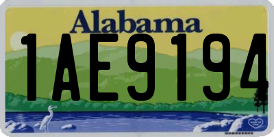 AL license plate 1AE9194