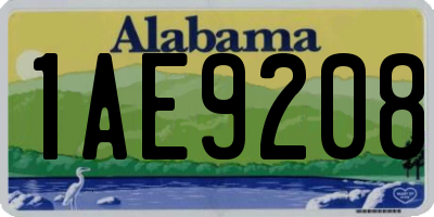 AL license plate 1AE9208