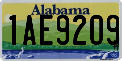 AL license plate 1AE9209
