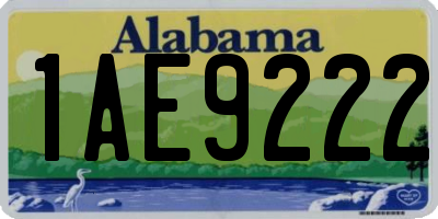 AL license plate 1AE9222
