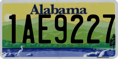 AL license plate 1AE9227