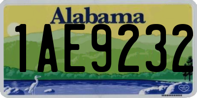 AL license plate 1AE9232
