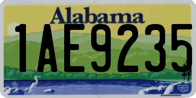 AL license plate 1AE9235