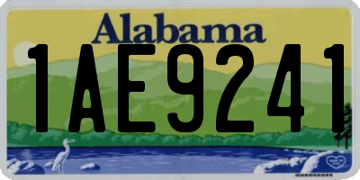 AL license plate 1AE9241