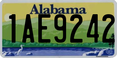 AL license plate 1AE9242
