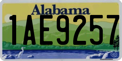 AL license plate 1AE9257