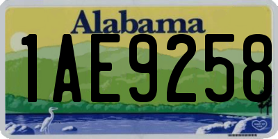 AL license plate 1AE9258