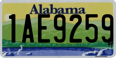 AL license plate 1AE9259