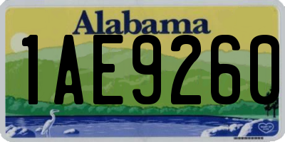 AL license plate 1AE9260