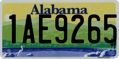 AL license plate 1AE9265