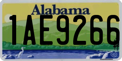 AL license plate 1AE9266