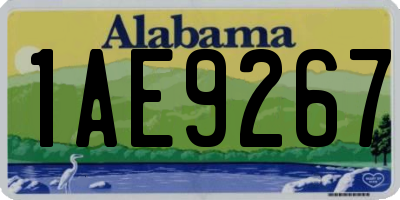 AL license plate 1AE9267